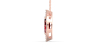Collier rubis marquise halo diamant en or rose 18 K