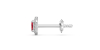 Boucles d'oreilles en or blanc 18 carats, rubis et halo de diamants