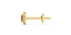 Boucles d'oreilles en or jaune 18 carats, rubis et halo de diamants
