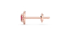 Boucles d'oreilles en or rose 18K rubis ovale et halo de diamants