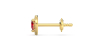 Boucles d'oreilles en or jaune 18K rubis poire et halo de diamants