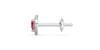 Boucles d'oreilles en or blanc 18K rubis poire et halo de diamants