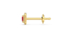 Boucles d'oreilles or jaune 18K rubis princesse et halo de diamants