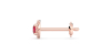 Boucles d'oreilles en or rose 18K rubis ronde et halo de diamants