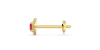 Boucles d'oreilles en or jaune 18K rubis ronde et halo de diamants
