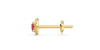 Boucles d'oreilles en or jaune 18K rubis coussin et halo de diamants