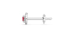 Boucles d'oreilles en or blanc 18K rubis coussin et halo de diamants