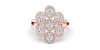 Bague en or rose 18carats et diamants