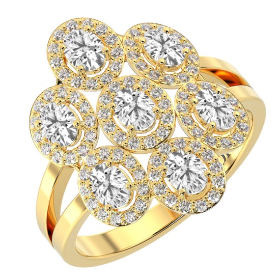 Bague en or jaune 18carats et diamants