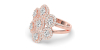 Bague en or rose 18carats et diamants