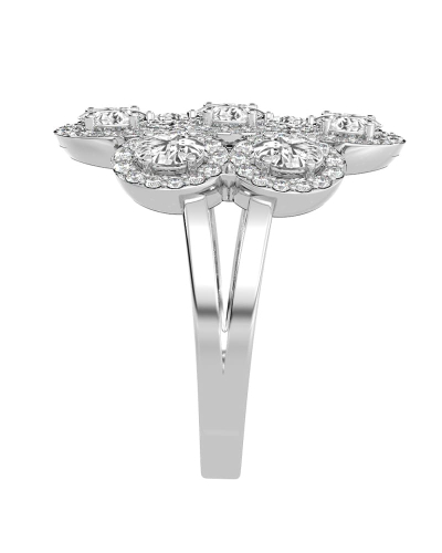 Bague en or blanc 18carats et diamants