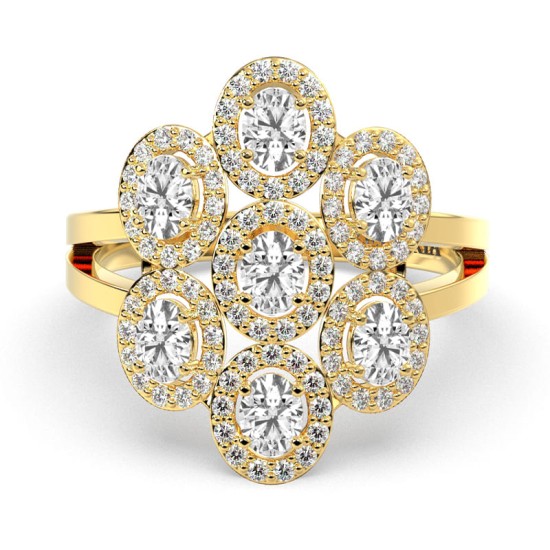 Bague en or jaune 18carats et diamants
