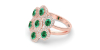 Bague en or blanc 18carats émeraude et diamants