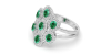 Bague en or blanc 18carats émeraude et diamants