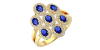 Bague en or jaune 18carats saphir et diamants
