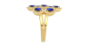 Bague en or jaune 18carats saphir et diamants