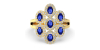 Bague en or jaune 18carats saphir et diamants