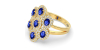 Bague en or jaune 18carats saphir et diamants