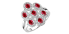 Bague en or jaune 18carats rubis et diamants