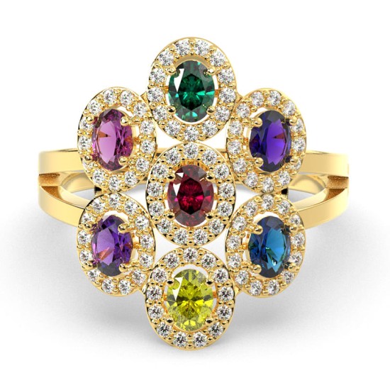 Bague en or jaune 18carats saphir et diamants