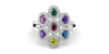 Bague en or blanc 18carats saphir et diamants