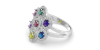 Bague en or blanc 18carats saphir et diamants
