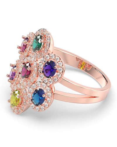 Bague en or rose 18carats saphir et diamants