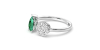 Bague toi et moi en or blanc 18carats diamants et emeraude