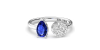 Bague toi et moi en or blanc 18carats saphir et diamants