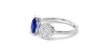 Bague toi et moi en or blanc 18carats saphir et diamants