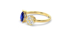 Bague toi et moi en or jaune 18carats saphir et diamants