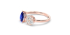 Bague toi et moi en or rose 18carats saphir et diamants