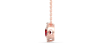 Collier halo en Or rose avec rubis rond