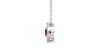 Collier halo en Or blanc avec rubis rond