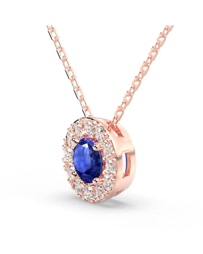Collier diamant & saphir