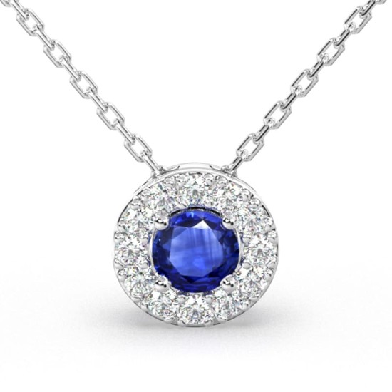 Collier diamant & saphir