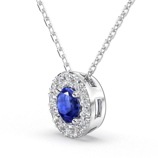 Collier diamant & saphir