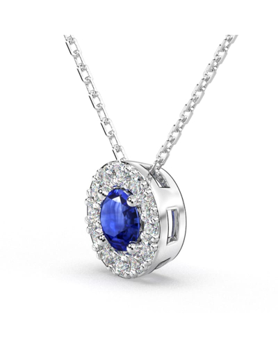 Collier diamant & saphir
