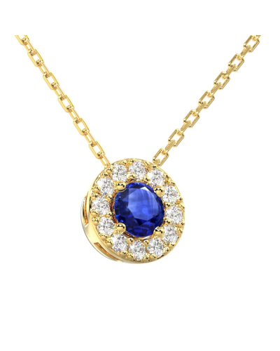 Collier diamant & saphir