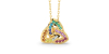 Pendentif or jaune 18k trilogie saphir