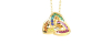 Pendentif or jaune 18k trilogie saphir