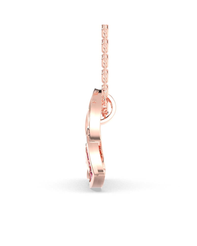 Pendentif or rose 18k trilogie saphir
