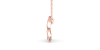 Pendentif or rose 18k trilogie saphir