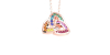 Pendentif or rose 18k trilogie saphir