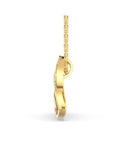 Pendentif or jaune 18k trilogie saphir