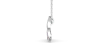 Pendentif or blanc 18k trilogie saphir