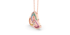 Pendentif or rose 18k trilogie saphir