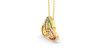 Pendentif or jaune 18k trilogie saphir