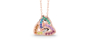 Pendentif or rose 18k trilogie saphir