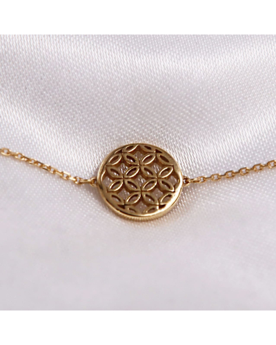 Bracelet - Motif Fleurs Or Jaune